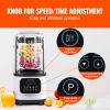 VEVOR Professional Blender with Shield, Commercial Countertop Blenders, 68 oz Glass Jar Blender Combo, Stainless Steel 9 Speed & 5 Functions Blender,