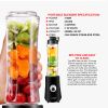 5 Core 20 oz Personal Blender Electric 160W 600ml for Shakes and Smoothies Countertop Powerful Kitchen top Food Processor with Portable Sports Bottle