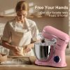 3-IN-1 Electric Stand Mixer, 660W 10-Speed With Pulse Button, Attachments include 6.5QT Bowl, Dough Hook, Beater, Whisk for Most Home Cooks, Sakura Pi