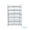 6-Tier Gravity Fed Canrack Kitchen Cabinet Organizer, 15.6" L x 11.75" W x 23.25" H, Silve