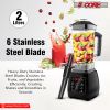 5 Core 2L Professional Countertop Blender Touch Screen For Kitchen 68 Oz 2000W High Speed BPA Free 6 Titanium Blade Smoothie Blender Electric For Soup