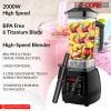 5 Core 2L Professional Countertop Blender Touch Screen For Kitchen 68 Oz 2000W High Speed BPA Free 6 Titanium Blade Smoothie Blender Electric For Soup