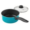 7 Piece Nonstick Cookware Set, Teal