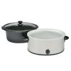 6 Quart Oval Slow Cooker, Stainless Steel Finish, Glass Lid,