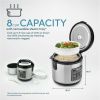 8-Cup (Cooked) Rice & Grain Cooker, Steamer, New Bonded Granited Coating