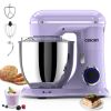 3-IN-1 Electric Stand Mixer, 660W 10-Speed With Pulse Button, Attachments include 6.5QT Bowl, Dough Hook, Beater, Whisk for Most Home Cooks, Vine Purp