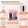 3-IN-1 Electric Stand Mixer, 660W 10-Speed With Pulse Button, Attachments include 6.5QT Bowl, Dough Hook, Beater, Whisk for Most Home Cooks, Sakura Pi