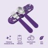 Bentgo Kids Stainless Steel Utensils Set - Reusable Fork, Spoon & Storage Case Made From High-Grade Stainless Steel, BPA-Free, Dishwasher Safe (Purple