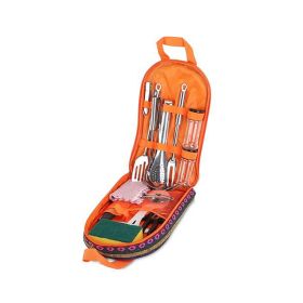 Camping Cooking Utensil Kit Portable Picnic Cookware (Color: Orange, Type: BBQ Tool Kit)