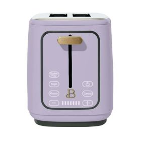 2 Slice Toaster with Touch-Activated Display (Color: Lavender)