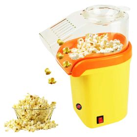 5 Core Hot Air Popcorn Popper Machine 1200W Electric Popcorn Kernel Corn Maker Bpa Free, 95% Popping Rate, 2 Minutes Fast, No Oil-Healthy Snack for Ki (Color: Yellow)