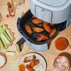 3 Qt Air Fryer with TurboCrisp Technology, Cornflower Blue