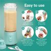 Hamilton Beach Blend Now Portable Cordless Blender USB rechargeable 16 oz jar with travel lid aqua 51182