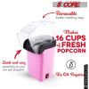 5 Core Hot Air Popcorn Popper Machine 1200W Electric Popcorn Kernel Corn Maker Bpa Free, 95% Popping Rate, 2 Minutes Fast, No Oil-Healthy Snack for Ki