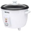 6 Cup Non-Stick Pot Style White Rice Cooker, 3 Piece