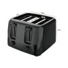 4-Slice Toaster Black with 6 Shade Settings and Removable Crumb Tray, New