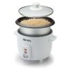 6 Cup Non-Stick Pot Style White Rice Cooker, 3 Piece